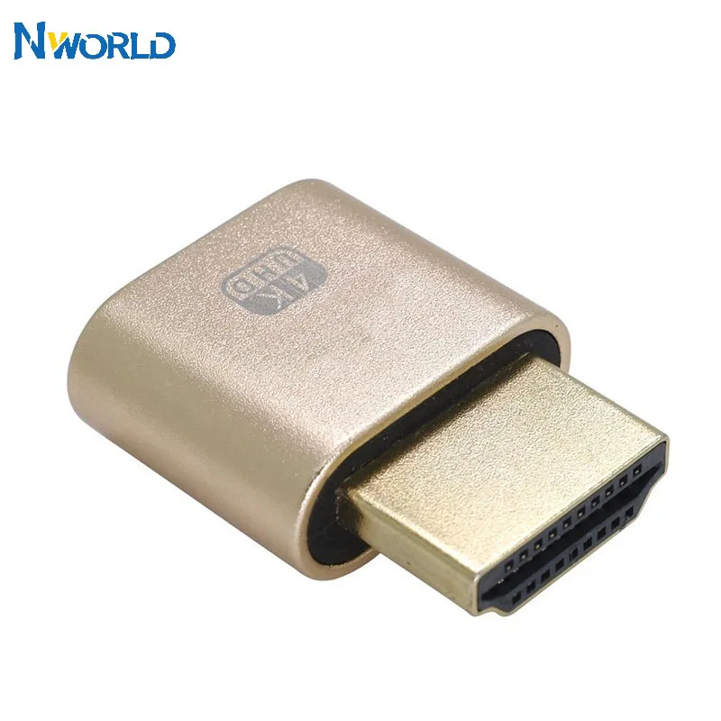 Адаптер Виртуального дисплея VGA для майнинга HDMI-совместимый 1 4 DDC EDID фиктивный