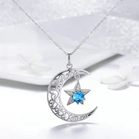 popular in europe and america s925 sterling silver necklace bright starry sky pendant necklace fashion starry sky lady necklace