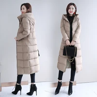 sent within 12h large m 6xl woman jacket winter down parkas coats lengthen warm quilted cotton jacket for women hooded outwear