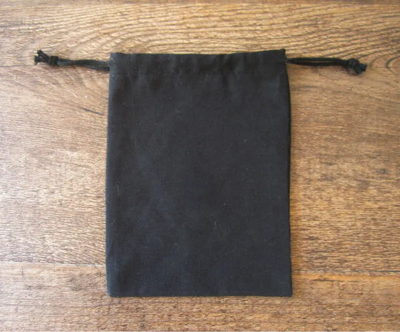 Черный хлопковый мешок на шнурке Саше/декоративный/упаковка/Ювелирные