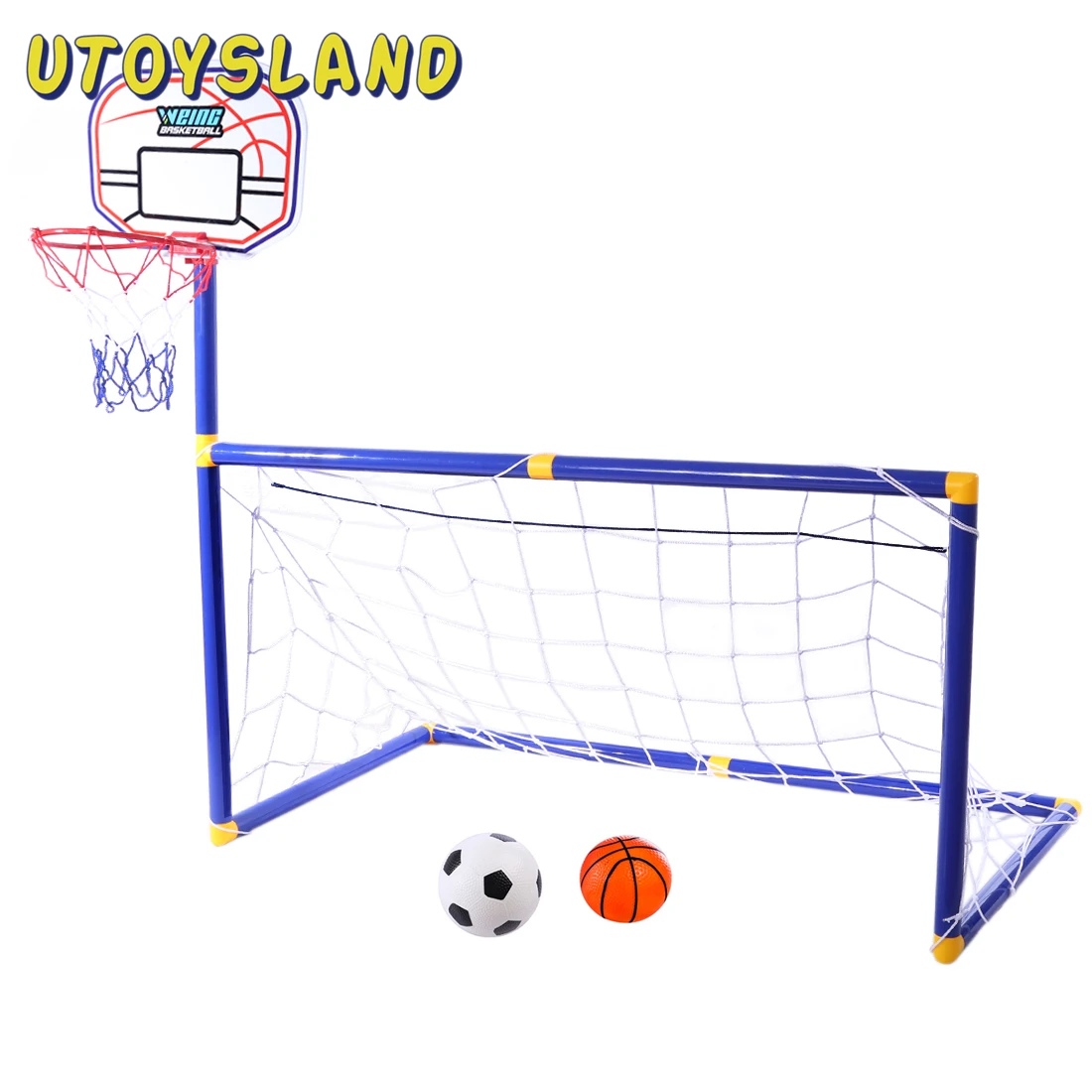 

2 в 1: детский спортивный инвентарь футбольные баскетбольные Стенды для детей на открытом воздухе игрушка-ZG270-30