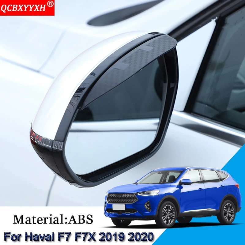 

Car Styling ABS Car Rearview Mirror Eyebrow Rain Gear Shield Anti-rain Cover Sticker Accessories Fit For Haval F7 F7X 2019 2020