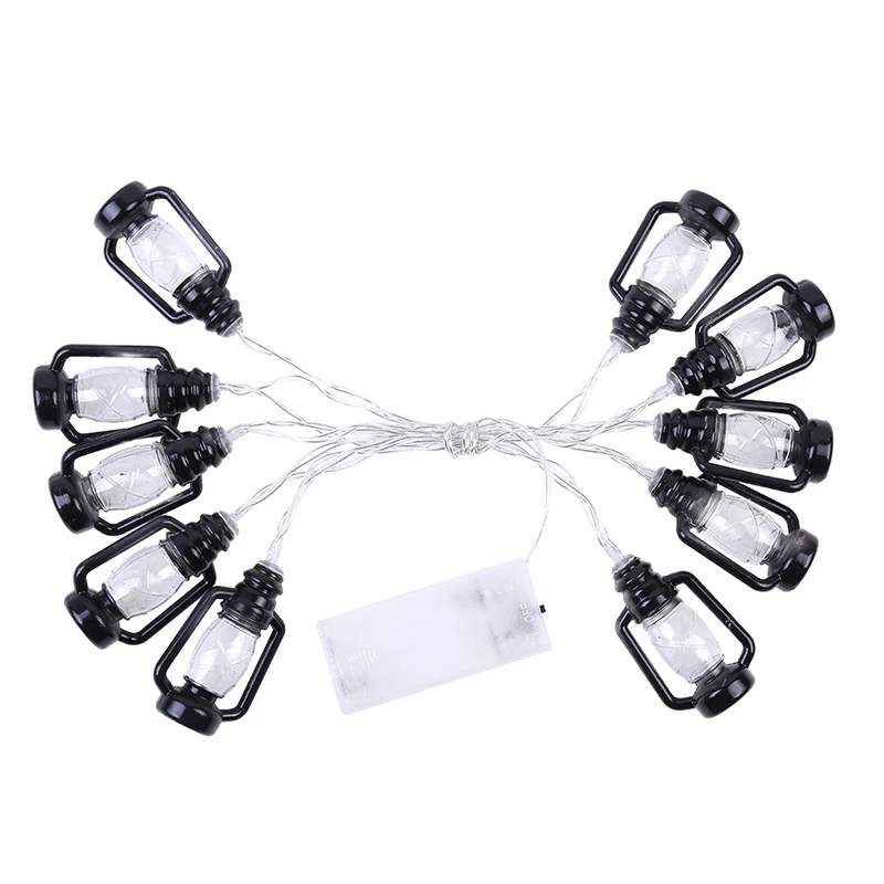 

Battery Powered LED Christmas Light Up Lantern Hanging Camping Kerosene Oil Lamp LED Garland String Lights Retro Hot