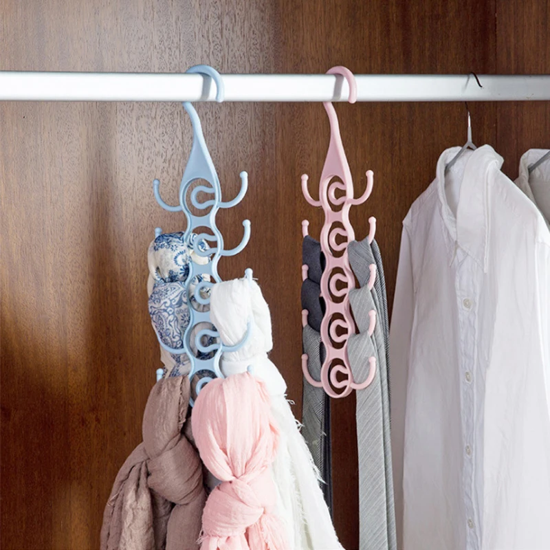 Clothes Hook 10 Multi-Function Tie Scarf Stand Bag Storage Rack Wardrobe Belt Hanger | Дом и сад