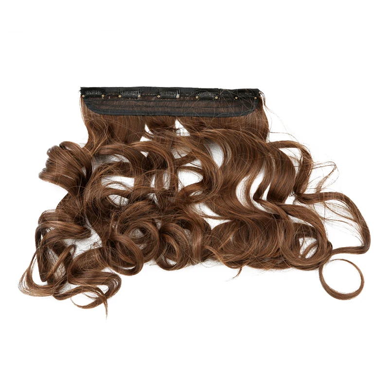 55 см длина головы волнистые клипсы синтетические волосы для наращивания 5