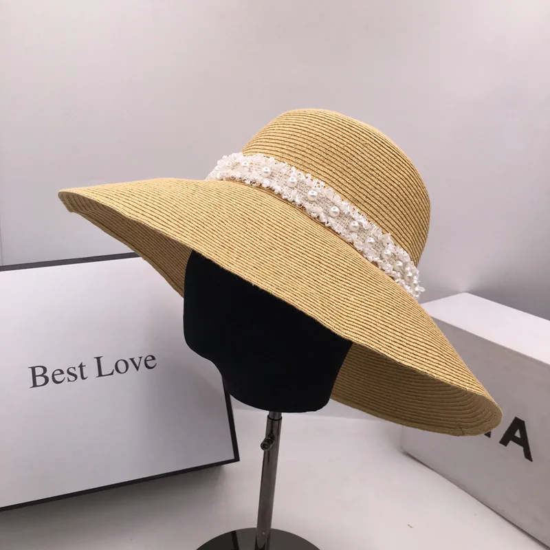 New summer straw big eaves fisherman cap basin sun hat is prevented bask in straw hat female small sweet wind of  bucket hats