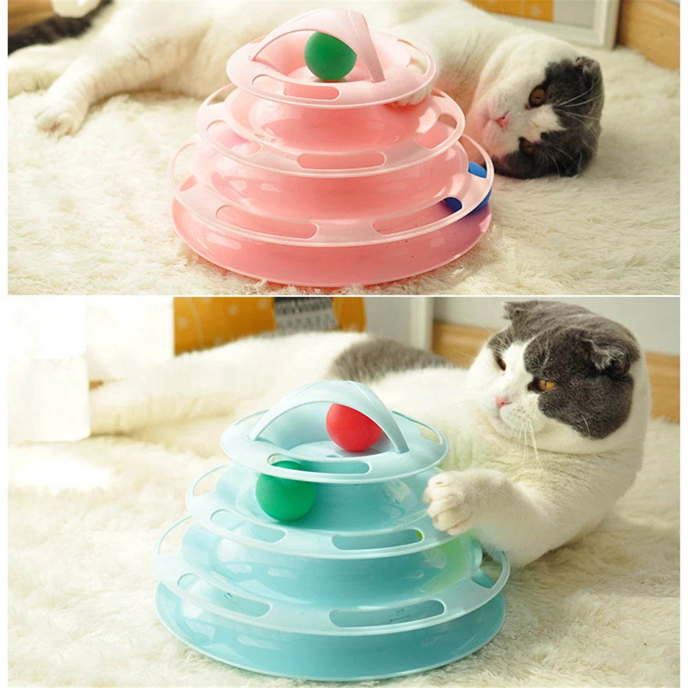 PP пластиковая игрушка котенок Интерактивная интеллектуальная Тройная забавная