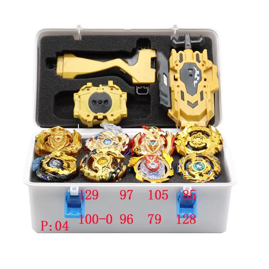 Волчок Beyblade с лаунчером металлический Набор для волчков золото бейблэйд игрушка