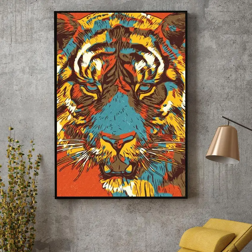 

Tiger Artwork Canvas Print Wall Art Poster Picture Modern Bedroom Living Room Decoration No Frame