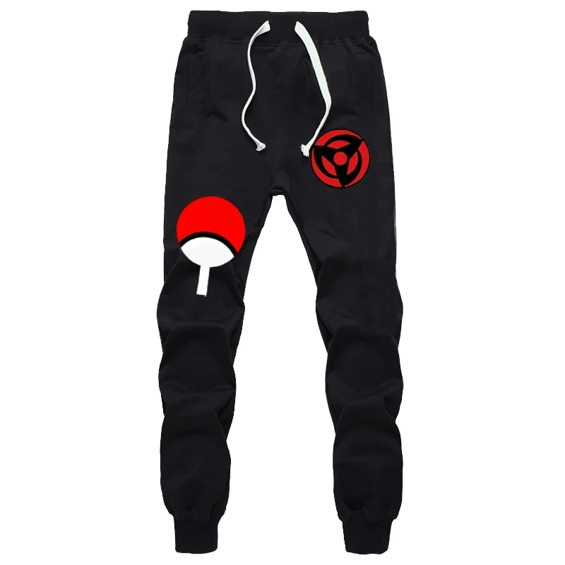 Мужские штаны для фитнеса Наруто Uchiha Sharingan длинные светящиеся спортивные размера