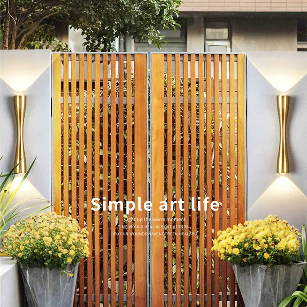 

Modern Minimalist Wall LED Outdoor Lamp Waterproof IP65 Hallway Aisle Courtyard Bedside Stairs Long Horn Wall Lamp