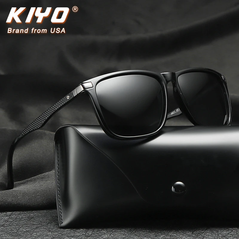

KIYO Brand 2020 New Men Square Polarized Sunglasses PC Classic Sun Glasses High Quality UV400 Driving Eyewear 3821