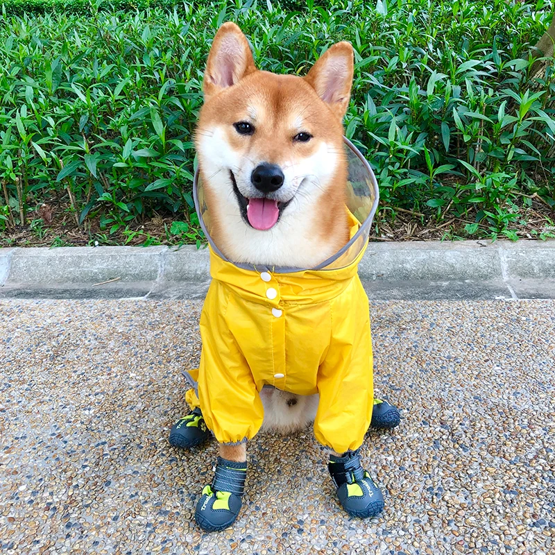 

Dog Raincoat Waterproof Clothing Dog Rain Jacket Jumpsuit French Bulldog Clothes Welsh Corgi Dog Costume Shiba Inu Pet Outfit