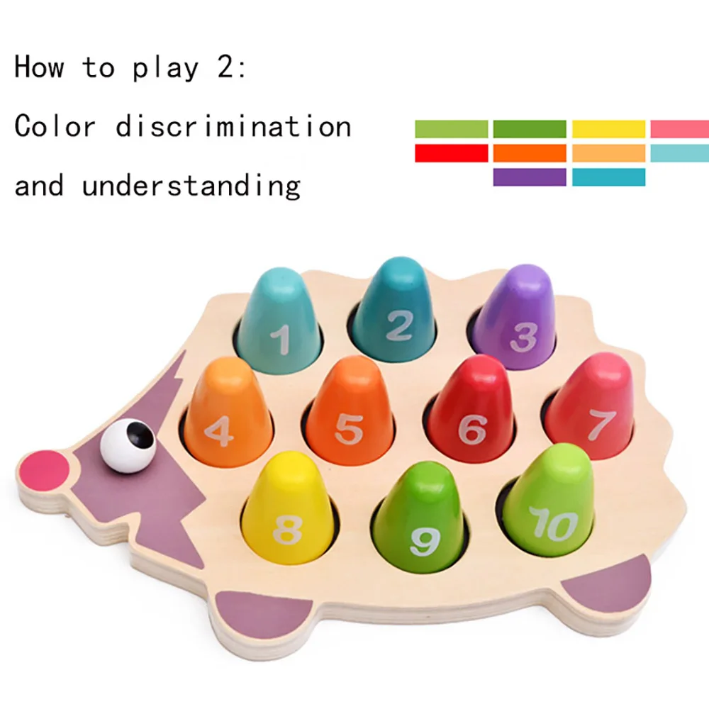 

Educational Toys Montessori Early Childhood Mathematics Learning Toy Baby Hedgehog Memory Training Tool Matching Game Gifts