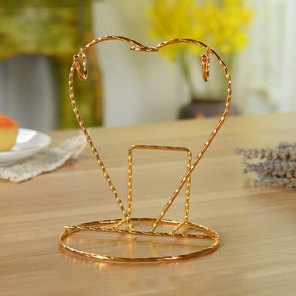 1 шт. подставка для чашек в форме сердца держатель из нержавеющей стали
