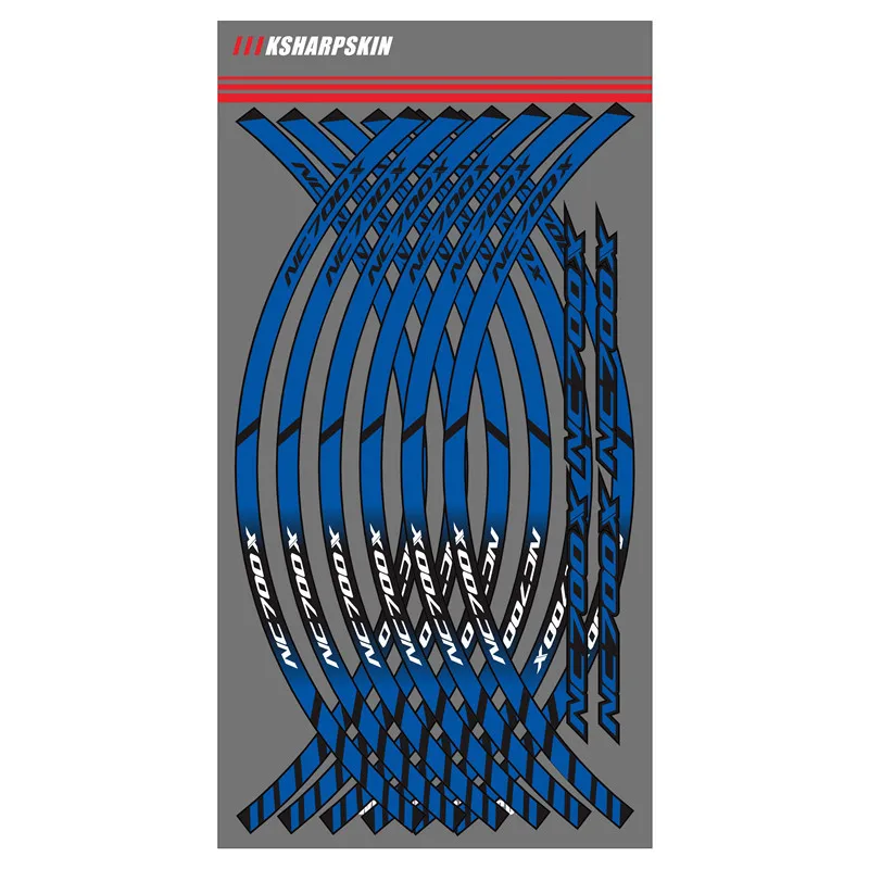

12 Strips Motorcycle Wheel Sticker Reflective Rim Stripe outer Rim Accessory Stickers For HONDA NC700X nc700x