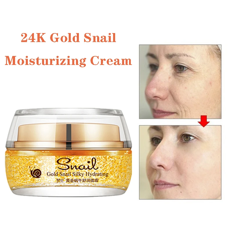 

30ml 24k Gold Snail Cream Moisturizing Hydrating Refreshing Oil Control Anti-aging Whitening Anti-Wrinkle Cream Face Care
