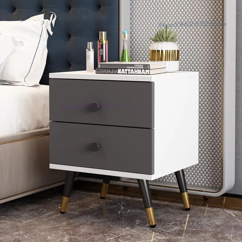 Скандинавский прикроватный столик простой современный железный светильник