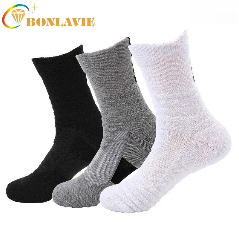 Однотонные мужские спортивные носки для занятий на открытом воздухе бега в