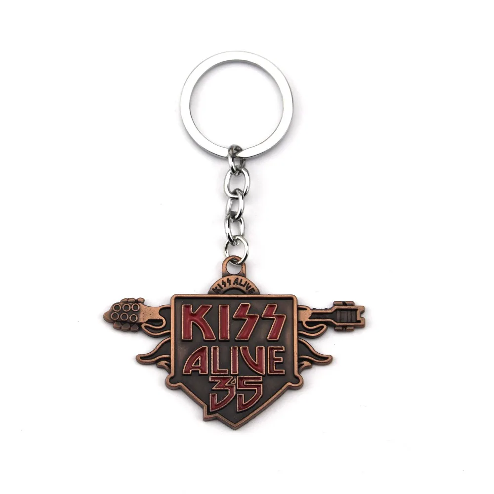4 цвета классический американский рок-группа marks Kiss Alive 35 Буквенный логотип брелок держатель подвеска чавейру ювелирные изделия для фанатов