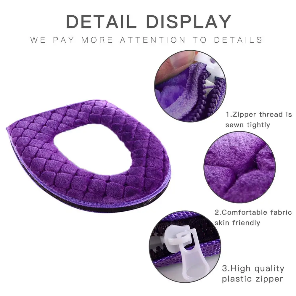 Universal Warm Soft Washable Toilet Seat Cover Mat Set for Home Decor Closestool Case Lid Accessories | Обустройство дома