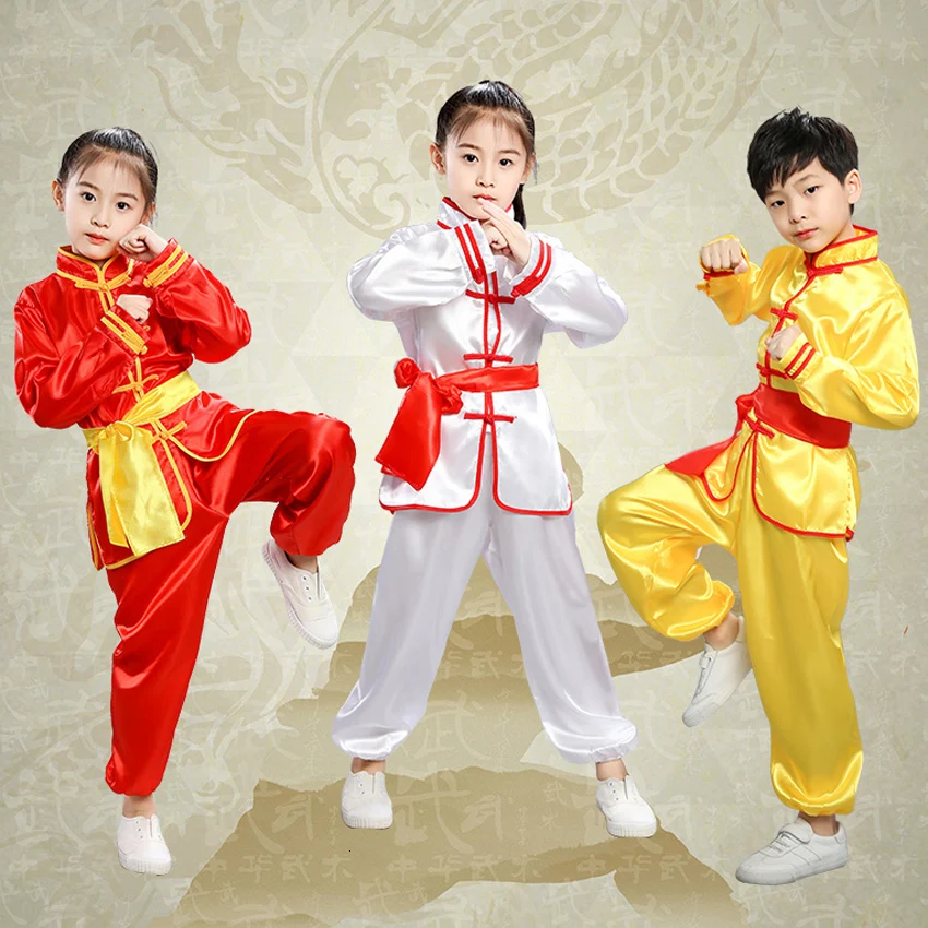 Детская одежда для мальчиков и девочек Китайские традиционные костюмы тхэквондо