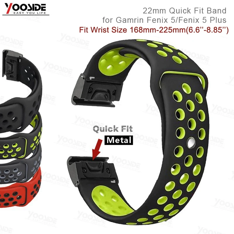 22 мм Fenix 6 Quick Fit спортивный силиконовый браслет для Garmin Fenix 5/5 Plus/Forerunner 935/Instinct/Quatix 5 ремешок для часов
