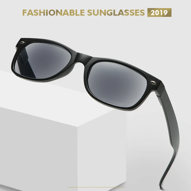 Солнцезащитные очки для чтения мужские классические квадратные рамки гибкие