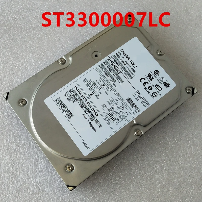 

Almost New Original HDD For Seagate U320 300GB 3.5" SCSI 8MB 10000RPM For Internal HDD For Server HDD For ST3300007LC