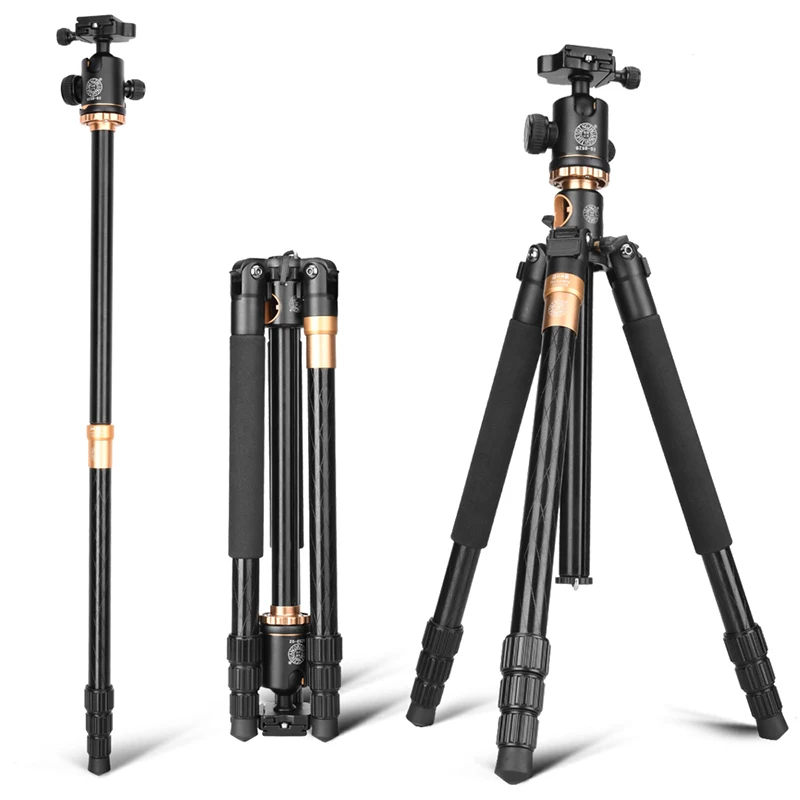 

Q999H Horizontal Tripod Professional Camera Flat Tripod 61" Portable Compact Flexible Tripod for Canon Nikon Sony DSLR Cameras