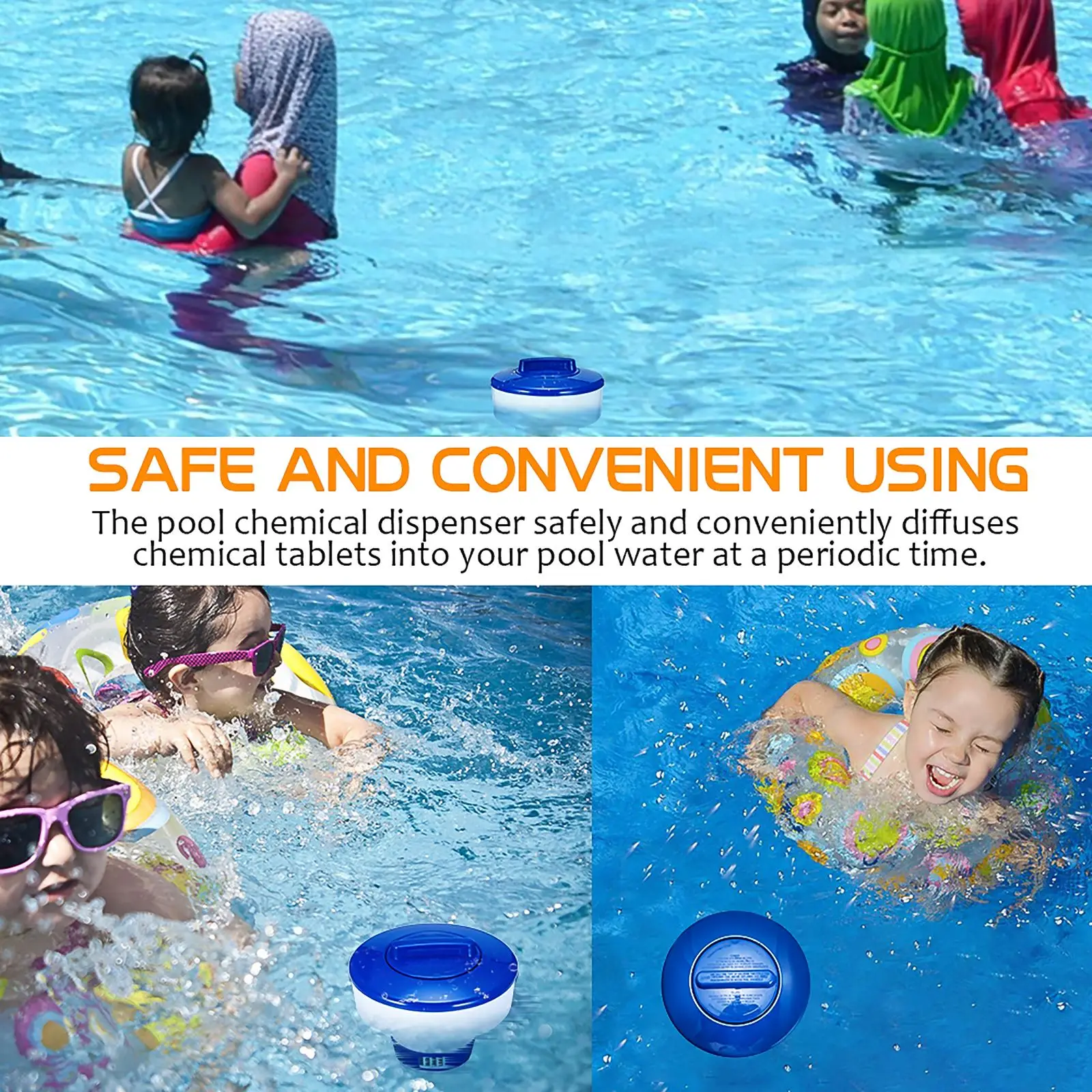 

Pool Chemical Dispenser 5/8 Inch Premium Floating Chlorine Dispenser For Indoor And Outdoor Chemical Dispenser Safe Using