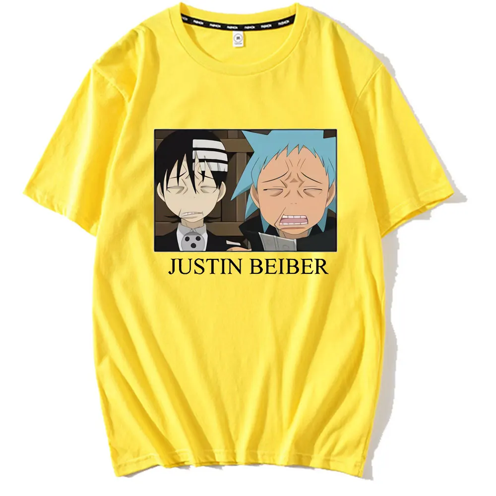 

Japanese Anime New Men Soul Eater T Shirt Fashion Print Tshirt Summer Mens Novelty Cotton Short Sleeve T-shirt Men Funny Tops