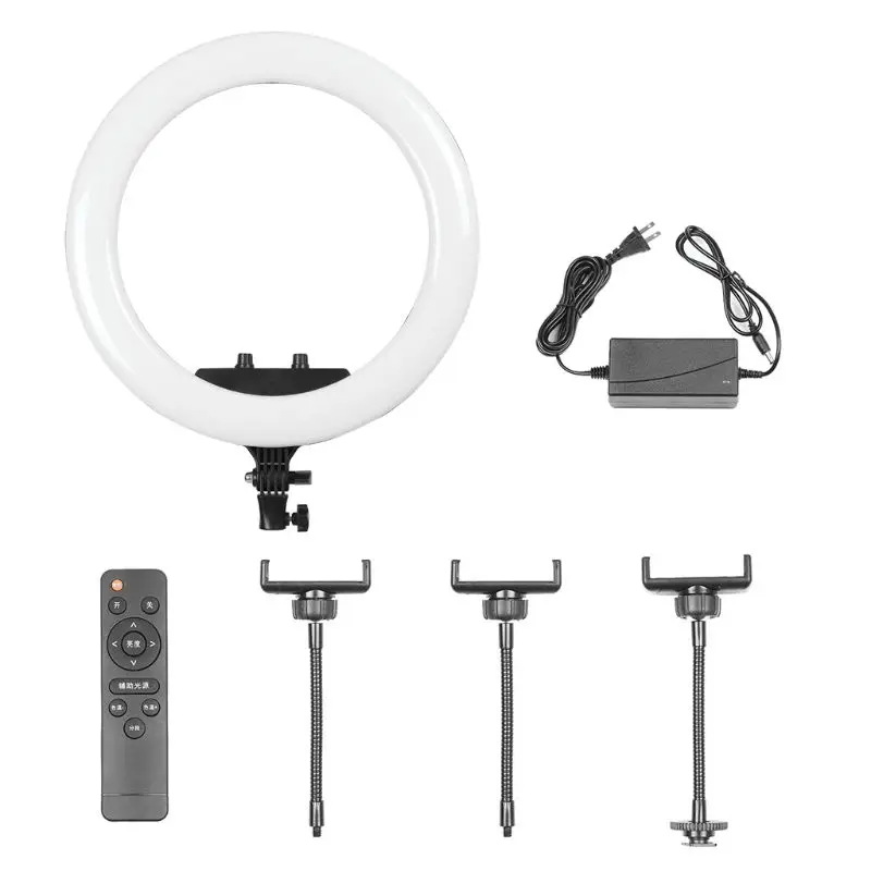 

Selfie Ring Light with Phone holder Remote Control US Plug Adapter Photography