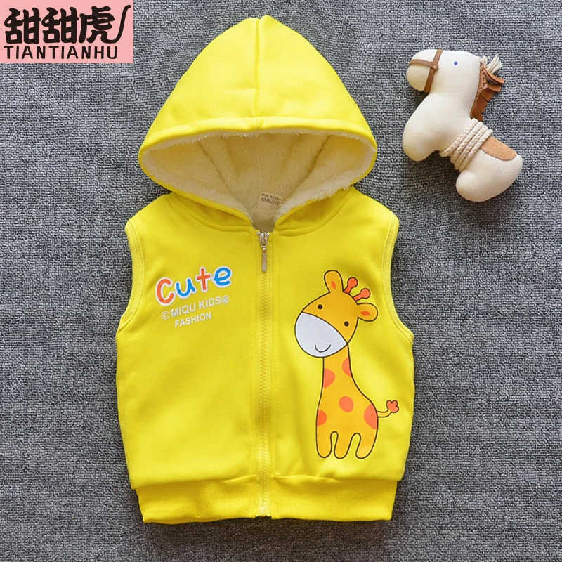Осенне зимний хлопковый жилет для девочек и мальчиков верхняя одежда куртка без
