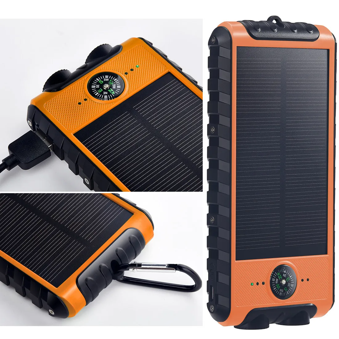 Туристический полимерный портативный источник питания на солнечной батарее