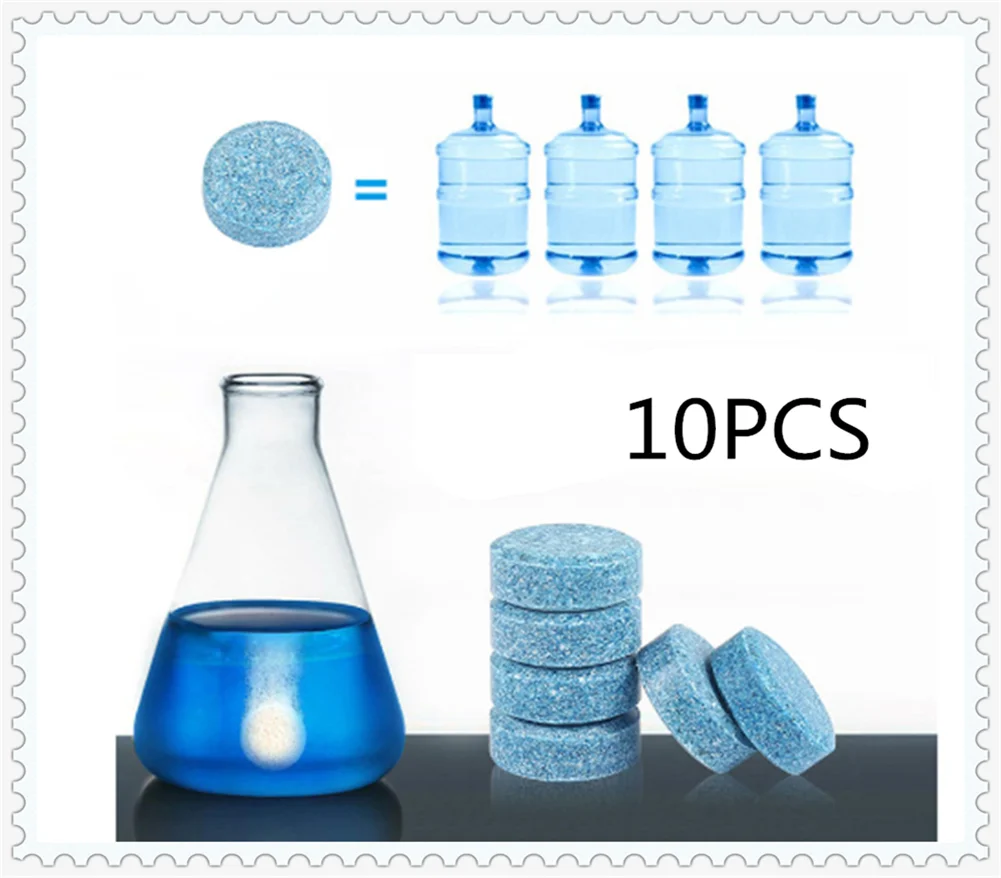 Пузырьки стеклоочистителя для автомобиля 10 шт. шипучие концентрированные