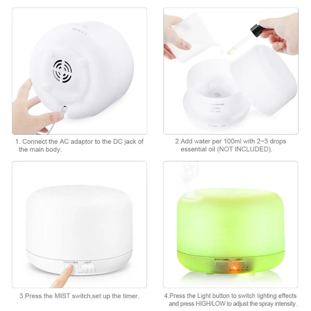 300 мл диффузор эфирного масла ультразвуковой парфюмерный масляный испаритель