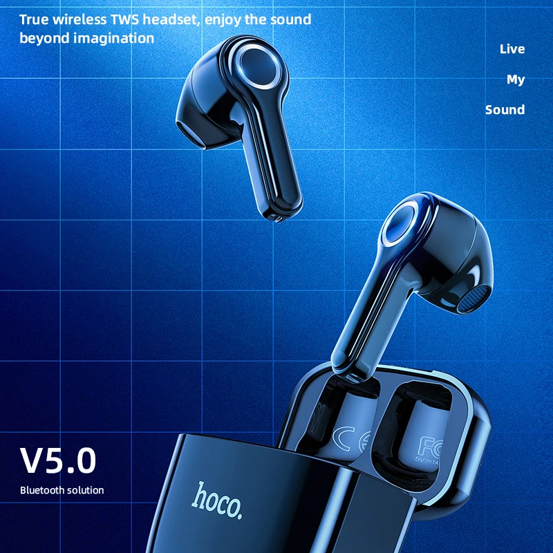 Фото TWS-стереонаушники HOCO с поддержкой Bluetooth 5 0 и сенсорным управлением Электроника TWS-стереонаушники HOCO с поддержкой Bluetooth 5 0 и сенсорным управлением Электроника