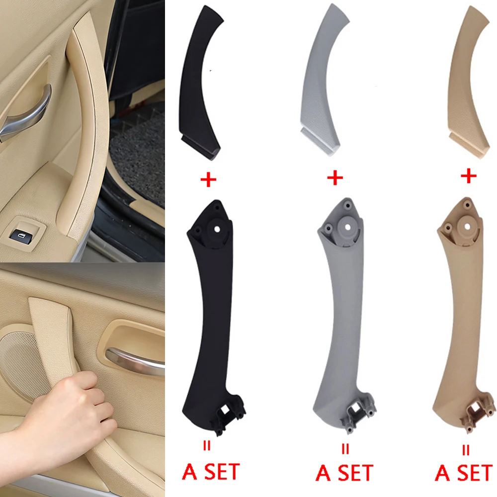 

Внутренняя Панель дверной ручки автомобиля, накладная крышка, серый, бежевый, черный, левый и правый для BMW 3 серии E90, E91, 316, 318, 320, 325, 328