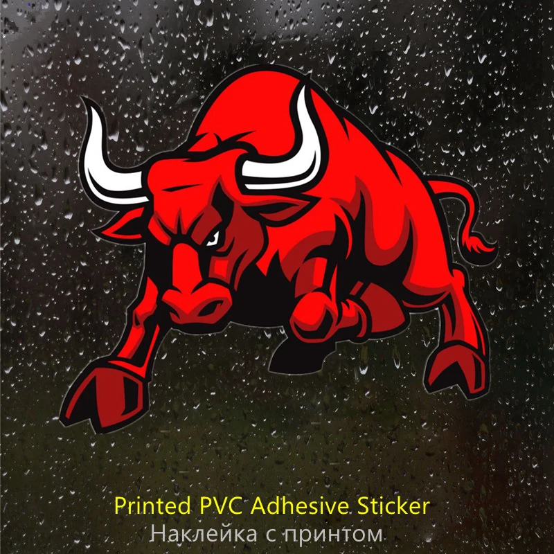 

B-0009# Печатный самоклеющийся наклейки на авто Бык водонепроницаемые наклейки на машину стикер этикеты наклейки стайлинга автомобилей украшения на бампере автомобиля заднее стекло