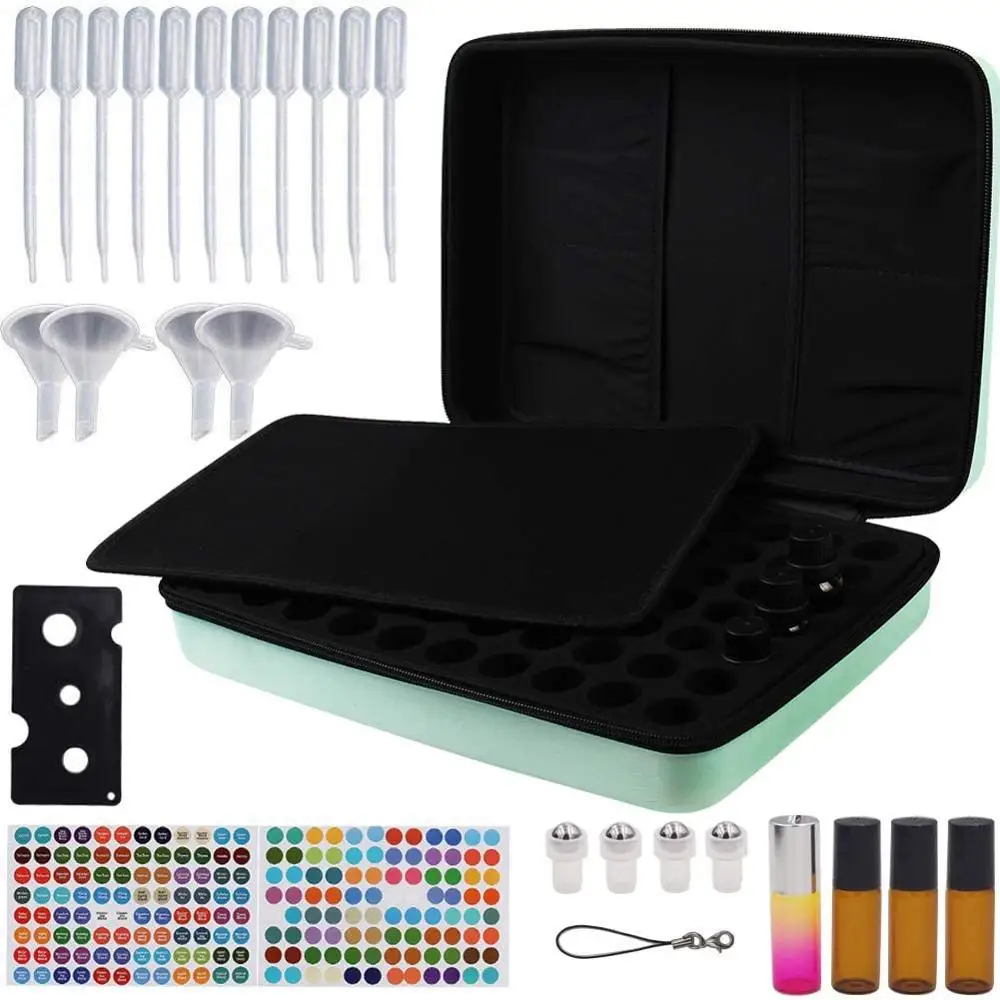 Чехол для эфирных масел 70 бутылок + наклейки Открыватель трубки пипетки и многое