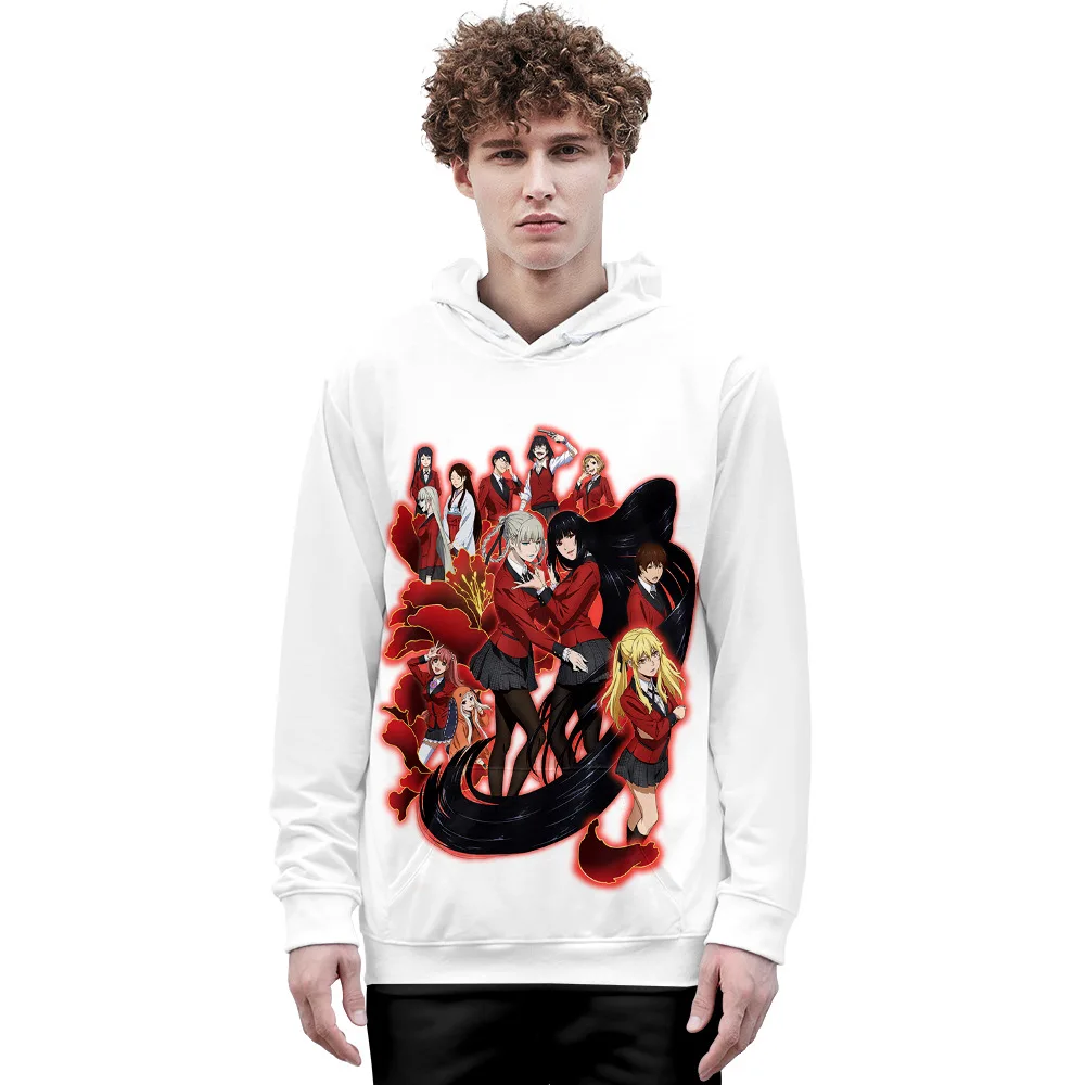 Толстовка Kakegurui для мужчин и женщин кофта с аниме принтом модная уличная одежда в