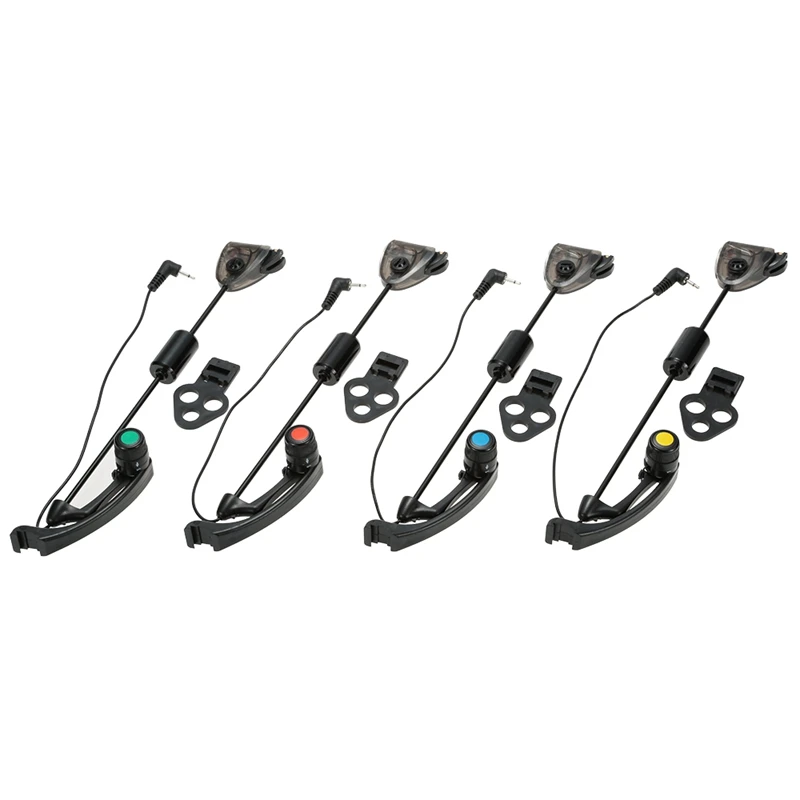 Fishing Siren 4Pcs Rocker LED Occlusion Alarm Squid Suit Hanger Sensor Light Finger Display Pesc | Спорт и развлечения