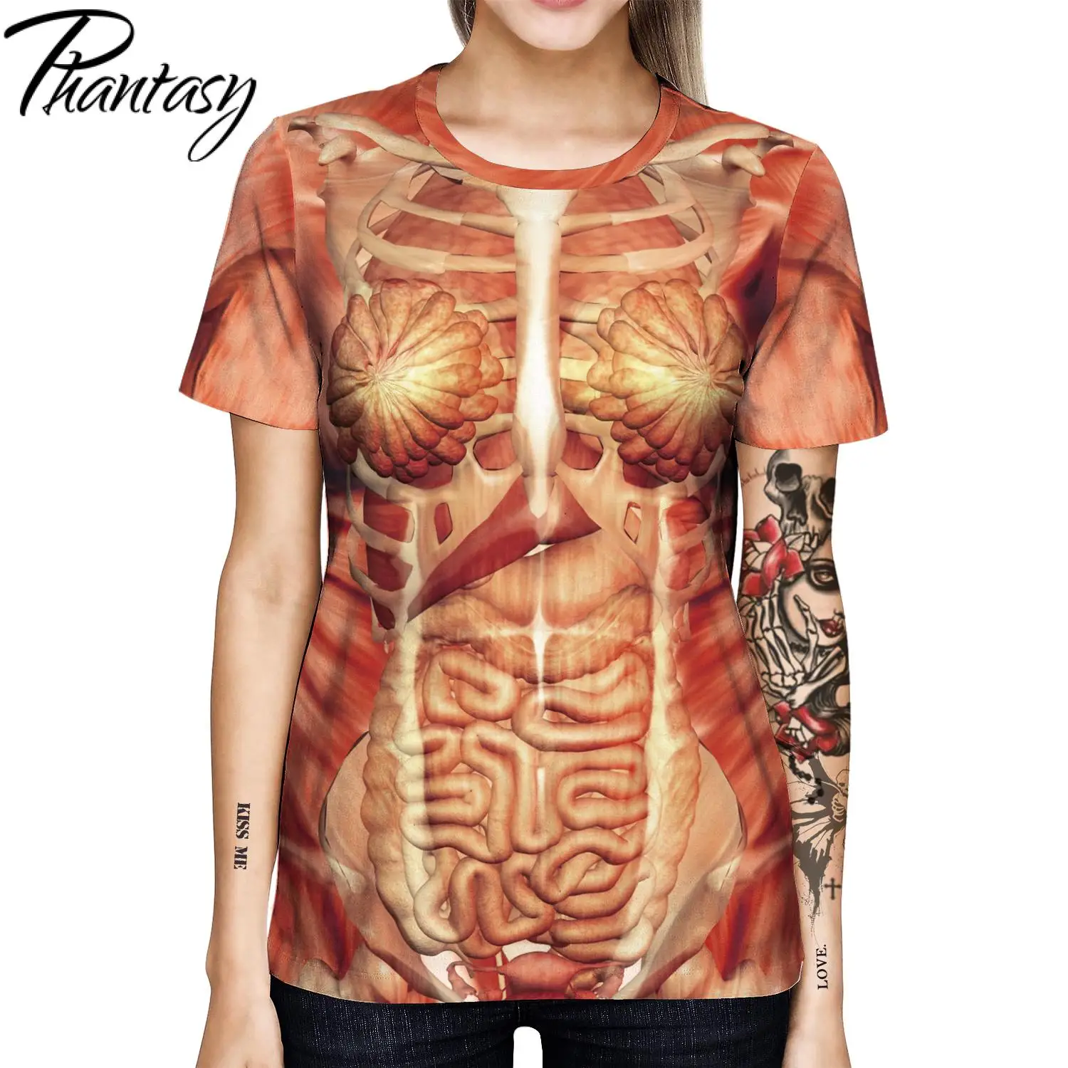 

Мужские летние футболки с 3D-принтом Phantasy, повседневные свободные футболки с коротким рукавом и круглым вырезом для пар, модные футболки уни...