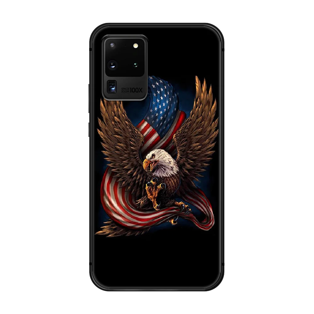 Чехол для телефона с американским флагом корпус корпуса Samsung Galaxy S 6 7 8 9 10 e 20 edge uitra
