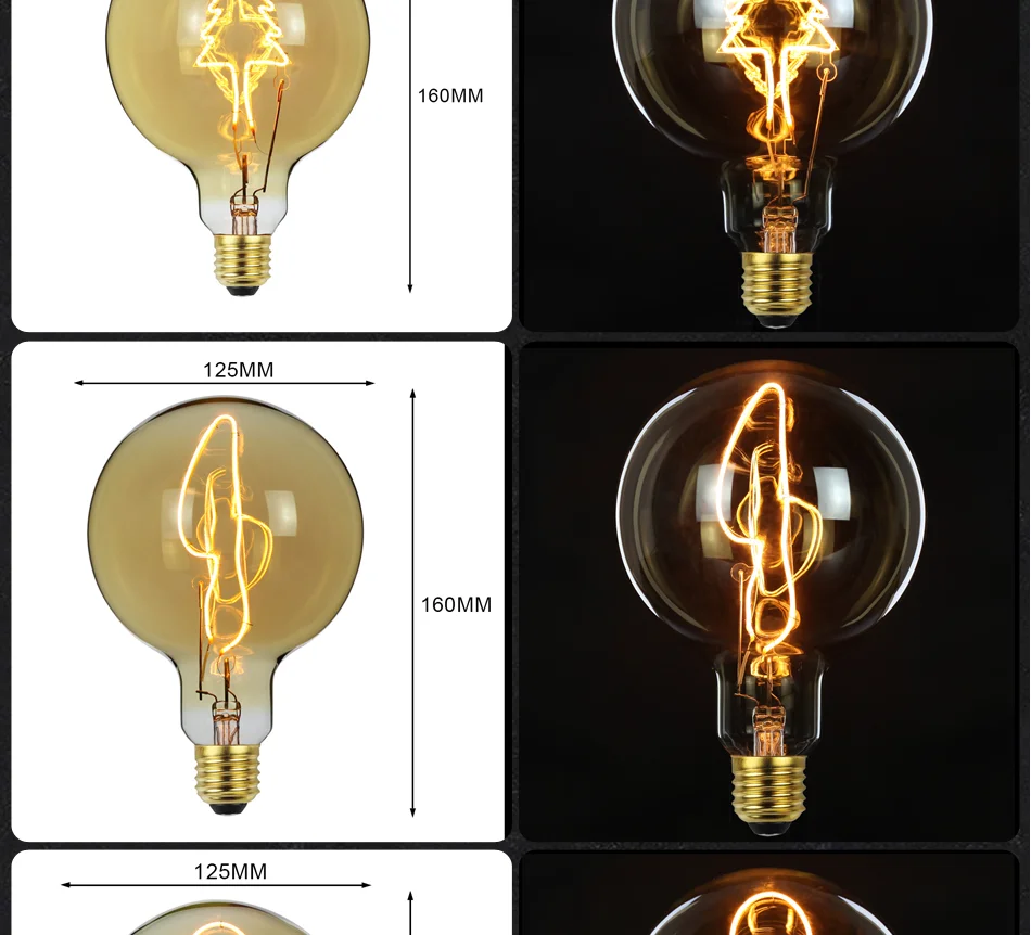 Марочные шарики edison домашняя декоративная светодиодная лампа накаливания 4 Вт с регулируемой яркостью G125Love Home Yes Note Copid's Arrow настольная лампа