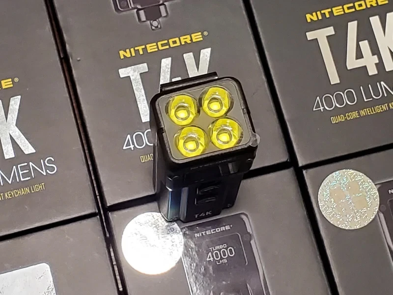 NITECORE T4K 4000 люмен Портативный брелок флеш светильник 4 светодиодов супер яркий