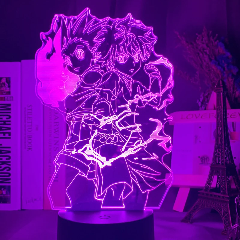 

Ночник с 3d-фигуркой «Gon and Killua», ночник в стиле аниме Hunter X Hunter, декоративное освещение для детской спальни, детский подарок, прикроватная ламп...