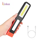 COB рабочий инспекционный фонарь светодиодный фонарик USB зарядка фонарь поворотный крюк Магнитный фонарик для кемпинга ремонта автомобиля обслуживания