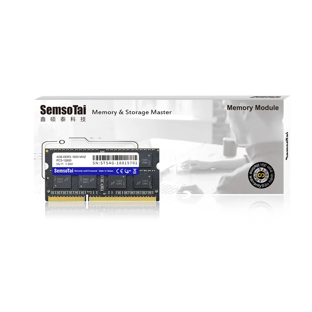 Для ноутбука DDR3 4 ГБ 8 1600 МГц RAM ddr3 чип памяти для PC3-12800 Sodimm | Компьютеры и офис